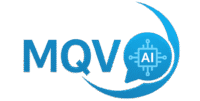 Logo de MQV AI con el eslogan “Empower Every Connection” dentro de un ícono de chip de inteligencia artificial.